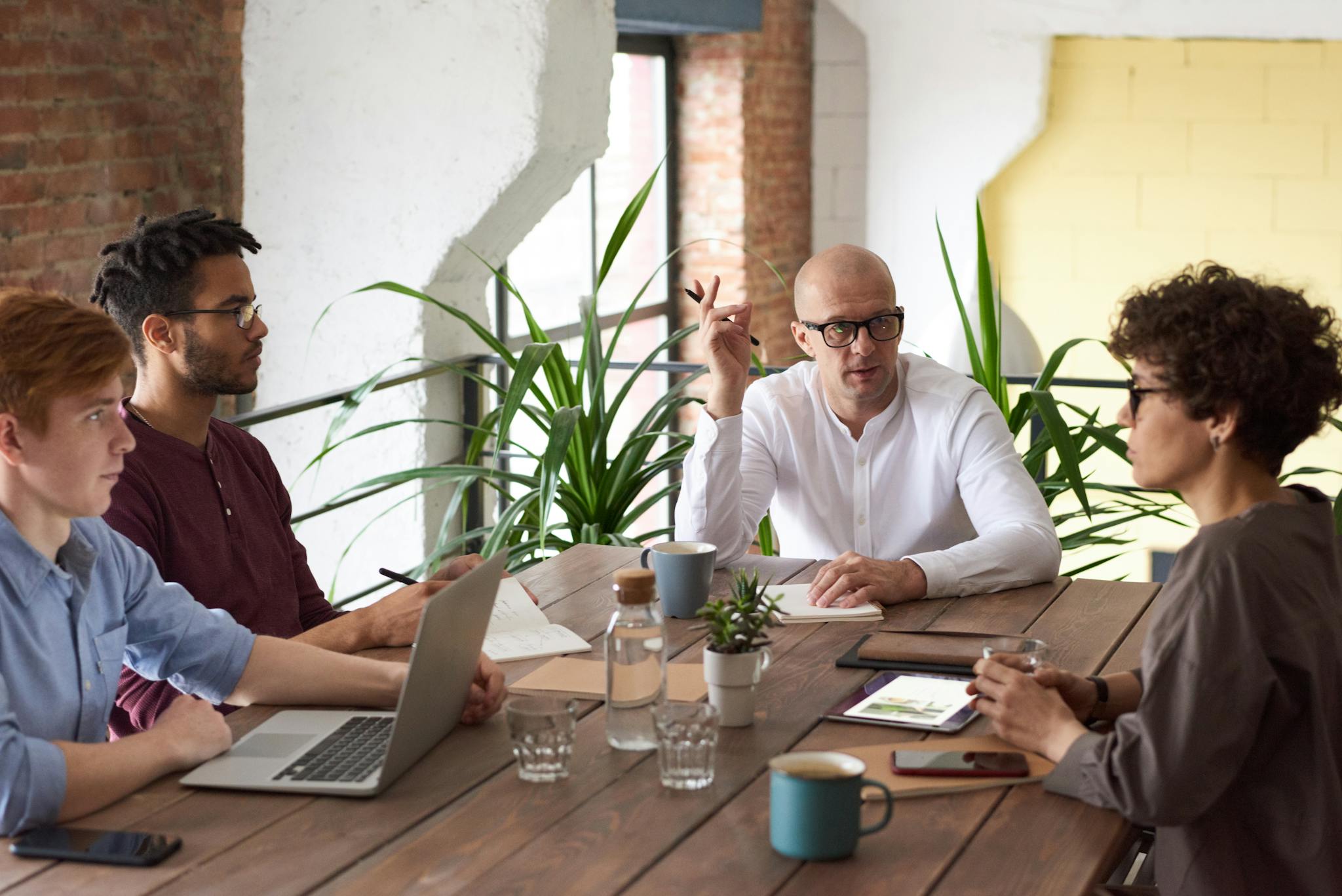 a group of colleagues in a modern